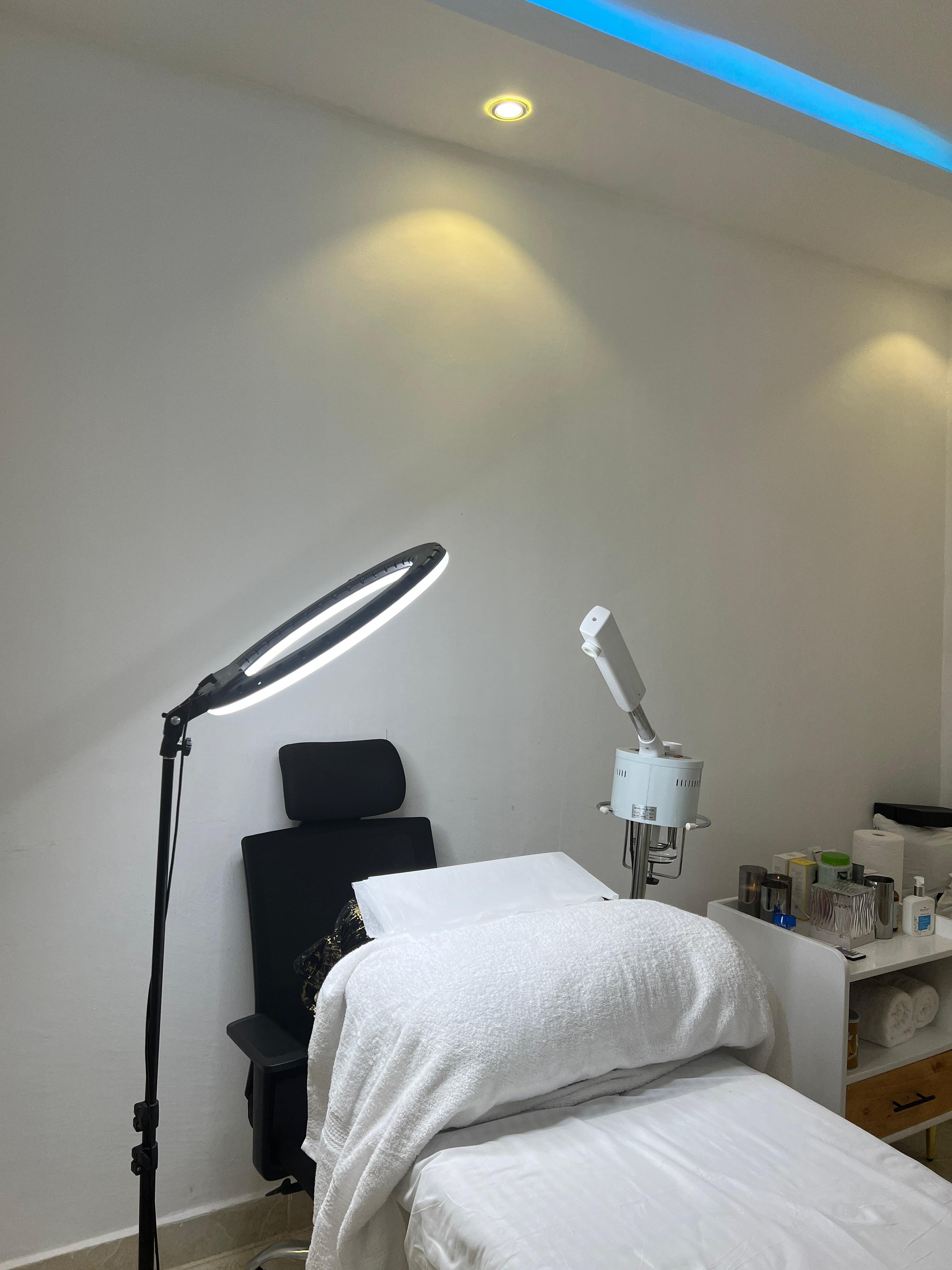 Serene spa treatment room